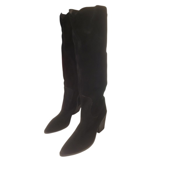 Blondo Willow Waterproof Tall Boot Black Suede Size 9M NWOB - Picture 10 of 12